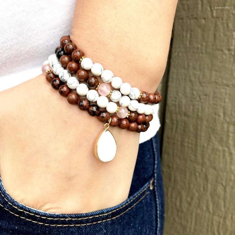Strand MG0997 Relieve Anxiety And Stress 108 Mala Bracelet 6 Mm Howlite Obsidian Mahogany Gem Stone Meditation Beads
Strand MG0997 Relieve Anxiety And Stress 108 Mala Bracelet 6 Mm Howlite Obsidian Mahogany Gem Stone Meditation Beads