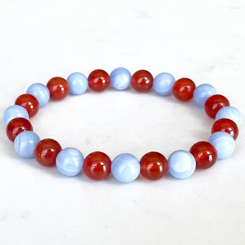 Link Bracelets MG1719 High Quality Womens Aquarius Zodiac Bracelet 8 MM Blue Lace Agate Carnelian Chakra Wrist Mala Natural Gemstone Jewelry
Link Bracelets MG1719 High Quality Womens Aquarius Zodiac Bracelet 8 MM Blue Lace Agate Carnelian Chakra Wrist Mala Natural Gemstone Jewelry