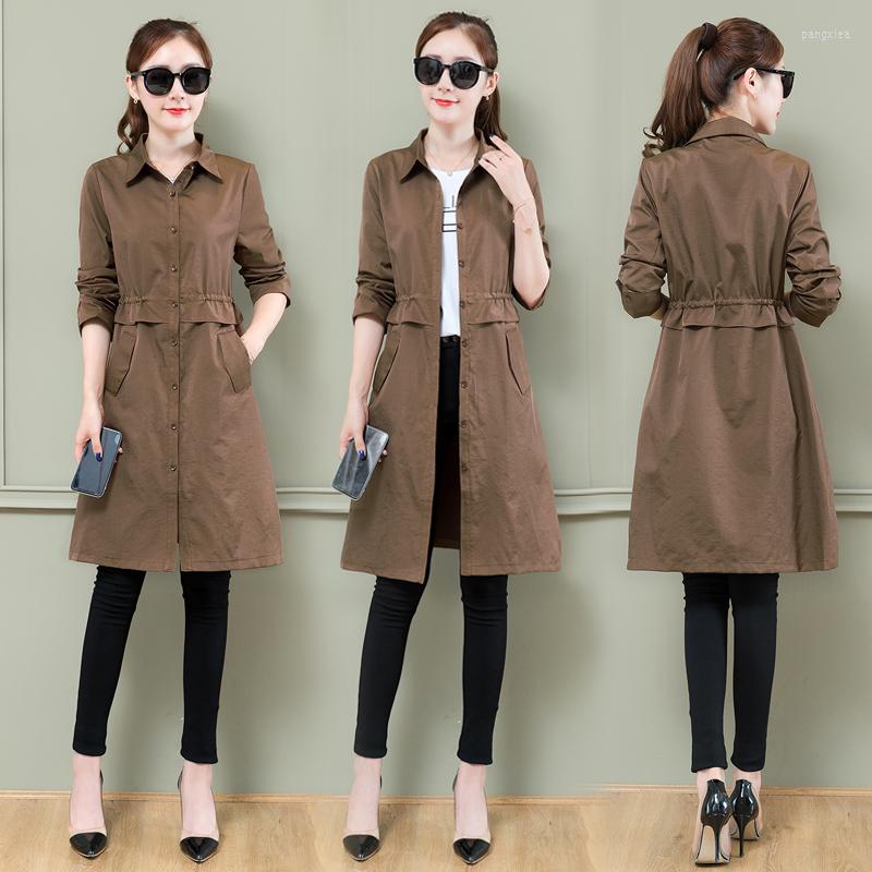 Women's Trench Coats 2022 Women Spring Coat Raincoat Thin Windbreaker Ladies Fashion Korea Single-breasted 967, Khaki
Women's Trench Coats 2022 Women Spring Coat Raincoat Thin Windbreaker Ladies Fashion Korea Single-breasted 967, Khaki