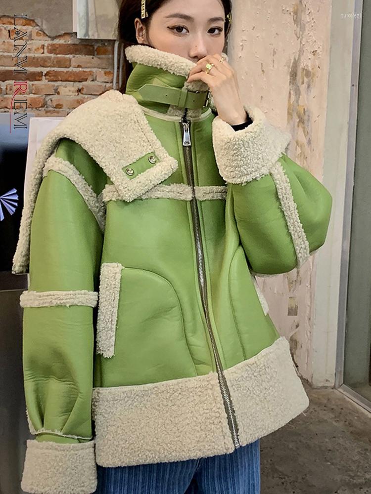 Women' Fur LANMREM Luxury Winter Coats For Women Faux Lambswool Patchwork Leather Hooded Jackets Warm Clothing 2022 2R5427, Green
Women' Fur LANMREM Luxury Winter Coats For Women Faux Lambswool Patchwork Leather Hooded Jackets Warm Clothing 2022 2R5427, Green