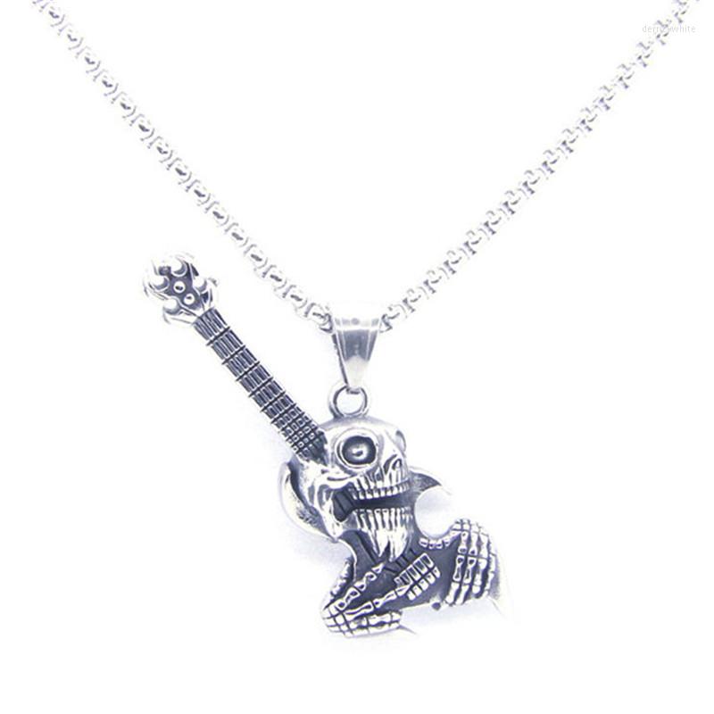Pendant Necklaces Rany&Roy Est Skull Guitar 316L Stainless Steel Jewelry Biker Style Fashion Music
Pendant Necklaces Rany&Roy Est Skull Guitar 316L Stainless Steel Jewelry Biker Style Fashion Music