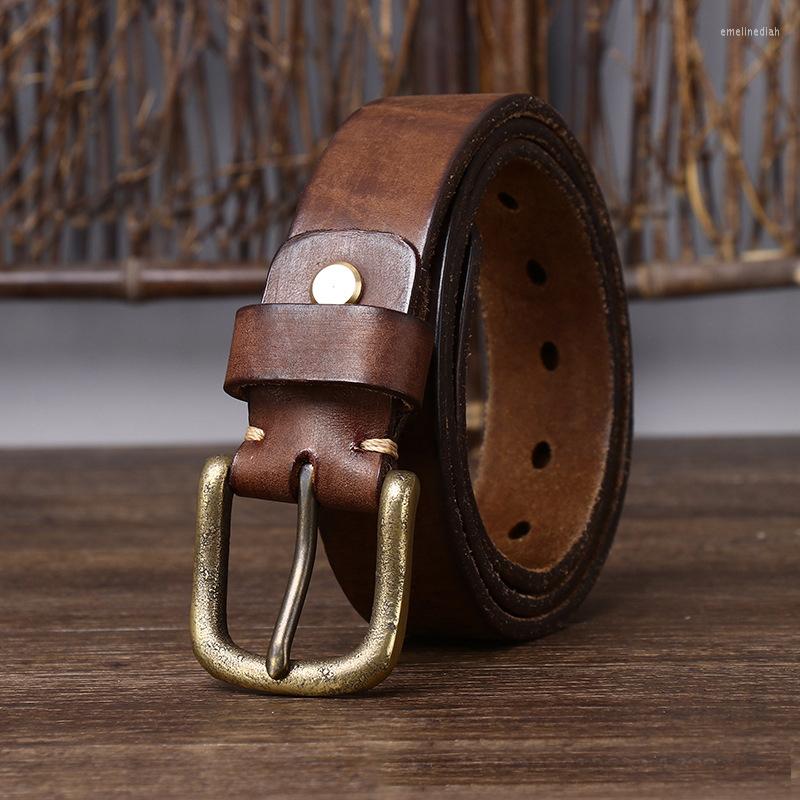 Belts 3.5cm Width Vintage Luxury Handmade Genuine Leather Copper Buckle Man's Belt Cowhide Retro All-match Casual Jeans Soft, Black
Belts 3.5cm Width Vintage Luxury Handmade Genuine Leather Copper Buckle Man's Belt Cowhide Retro All-match Casual Jeans Soft, Black