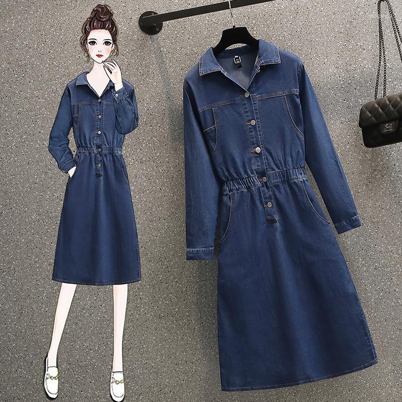 Casual Dresses Bigger Sizes 2022 Autumn Accept Waist Tall Bull-puncher Skirt Cowboy Female Temperament Dress, Blue
Casual Dresses Bigger Sizes 2022 Autumn Accept Waist Tall Bull-puncher Skirt Cowboy Female Temperament Dress, Blue