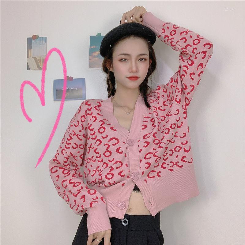 Women' Knits Woman Sweaters Cardigan Contrast Color Leopard Print Autumn And Winter Loose Gas Coat For Women, Pink
Women' Knits Woman Sweaters Cardigan Contrast Color Leopard Print Autumn And Winter Loose Gas Coat For Women, Pink