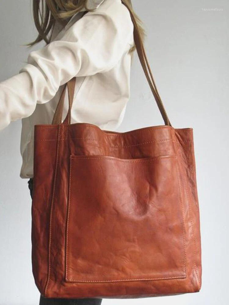 Evening Bags Women's Large Bag With Pockets Soft Retro Oil Wax Leather Handbag Large-capacity Shoulder Tote For Women, Brown
Evening Bags Women's Large Bag With Pockets Soft Retro Oil Wax Leather Handbag Large-capacity Shoulder Tote For Women, Brown