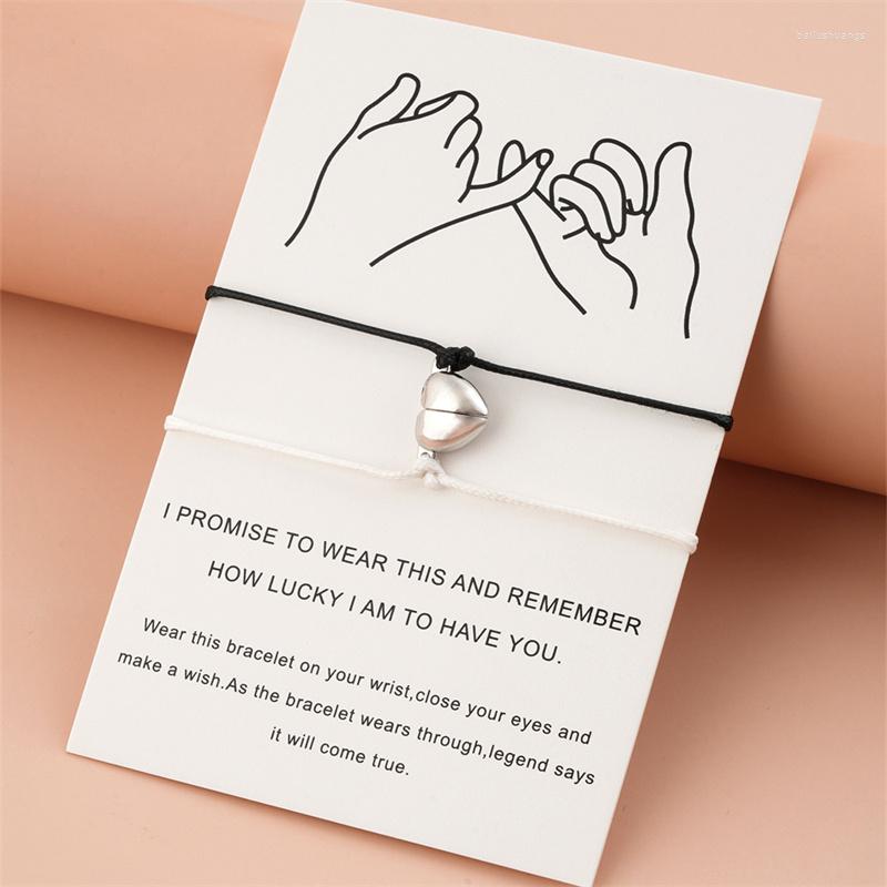 Charm Bracelets 1Set Couples Shaped Magnetic Cardboard Bracelet Friendship Fashion Jewllery For Women Man Boyfriend Gifts Friend Accesories
Charm Bracelets 1Set Couples Shaped Magnetic Cardboard Bracelet Friendship Fashion Jewllery For Women Man Boyfriend Gifts Friend Accesories