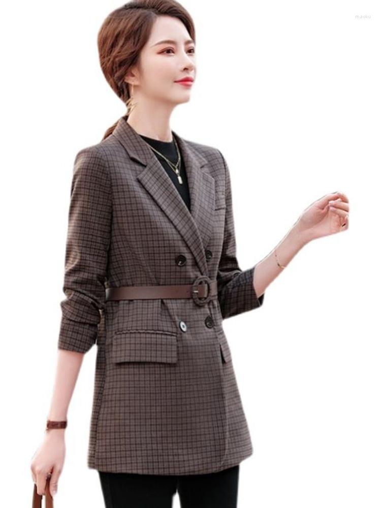 Women' Suits Plaid Long Coat With Belt For Women Double Breasted Jacket Fashion OEM Outwear Loose Style Blazer, Black
Women' Suits Plaid Long Coat With Belt For Women Double Breasted Jacket Fashion OEM Outwear Loose Style Blazer, Black
