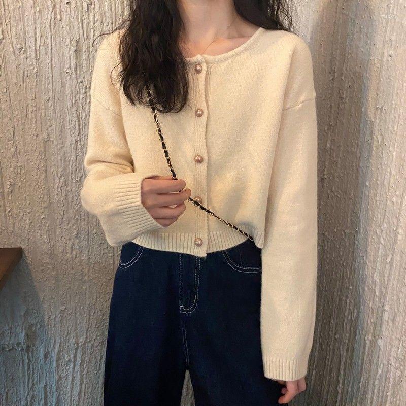 Women' Knits Woman Sweaters Cardigan Autumn And Winter Women' Jacket Loose Short Pearl Buckle Outer Sweater Knitted, Black
Women' Knits Woman Sweaters Cardigan Autumn And Winter Women' Jacket Loose Short Pearl Buckle Outer Sweater Knitted, Black