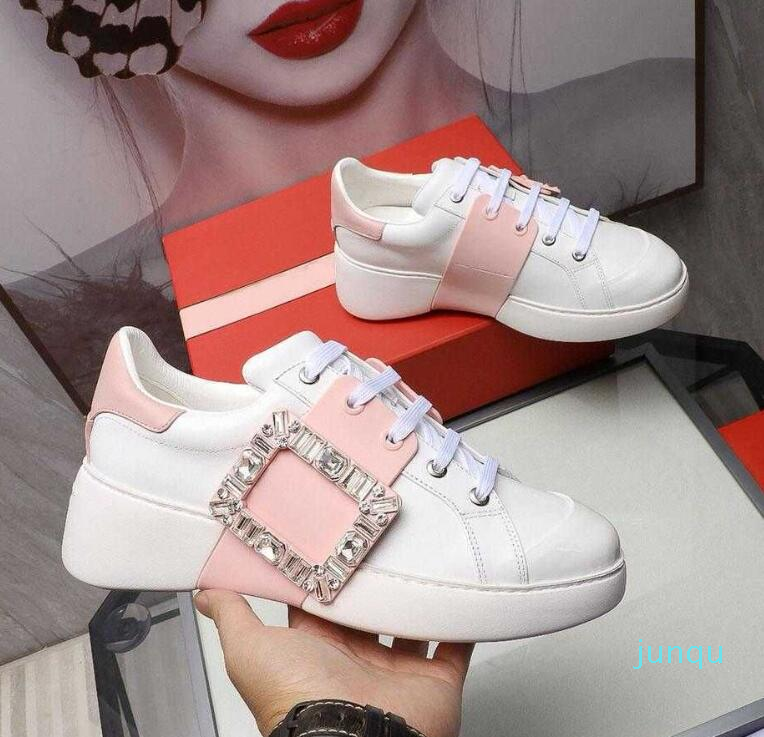 Women Casual Shoes Lady Calfskin White Shoe Designer Luxury Low-Top Leather Sneaker Crystal Lace-Up Street Style Fashion Comfort 2023, Color 3
Women Casual Shoes Lady Calfskin White Shoe Designer Luxury Low-Top Leather Sneaker Crystal Lace-Up Street Style Fashion Comfort 2023, Color 3