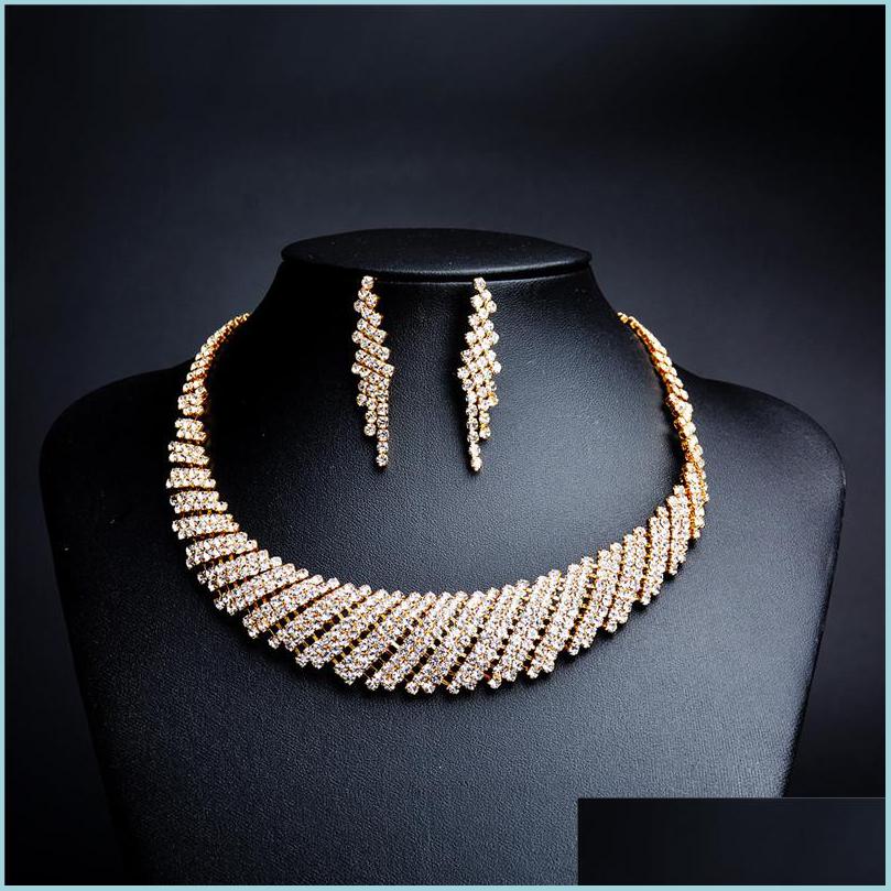 Jewelry Gold Bridal Crystal Jewelry Set Necklace Earrings Wedding Sets For Bride Bridesmaid Women Accessories Drop Delivery Party Eve Dhtgk
Jewelry Gold Bridal Crystal Jewelry Set Necklace Earrings Wedding Sets For Bride Bridesmaid Women Accessories Drop Delivery Party Eve Dhtgk