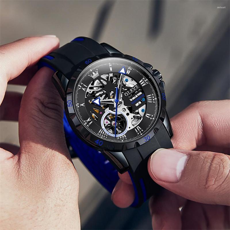 Wristwatches Top Men Mechanical Watch Hollow Movement Waterproof Automatic Watches Mens Skeleton Wristwatch Reloj Hombre, Green
Wristwatches Top Men Mechanical Watch Hollow Movement Waterproof Automatic Watches Mens Skeleton Wristwatch Reloj Hombre, Green