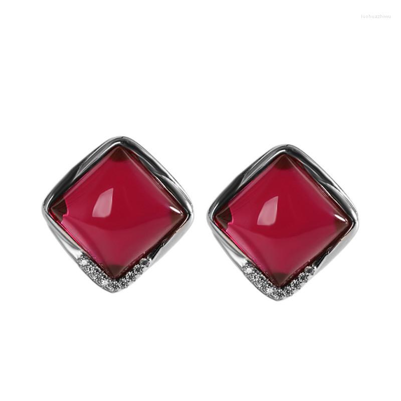 Backs Earrings Natural Ruby Stone S925 Sterling Silver Women Clip Square Shape Fashion
Backs Earrings Natural Ruby Stone S925 Sterling Silver Women Clip Square Shape Fashion