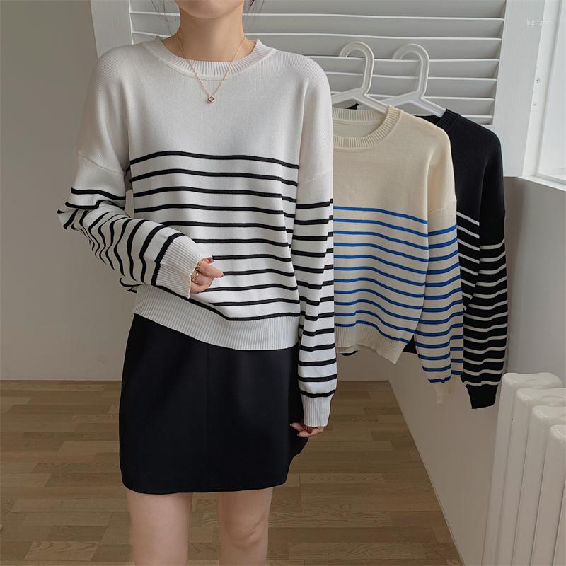 Women's Sweaters Korean Fashion Women Loose Striped Knit Sweater Pullovers Fall Harajuku Casual Female Y2k Tops O-Neck All-match Clothes, Black
Women's Sweaters Korean Fashion Women Loose Striped Knit Sweater Pullovers Fall Harajuku Casual Female Y2k Tops O-Neck All-match Clothes, Black