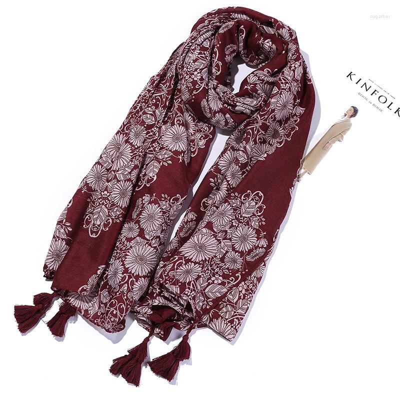Scarves 2022 Arrival Daisy Print Tassel Scarf Women Cotton Floral Shawls And Hijab Wrap
Scarves 2022 Arrival Daisy Print Tassel Scarf Women Cotton Floral Shawls And Hijab Wrap