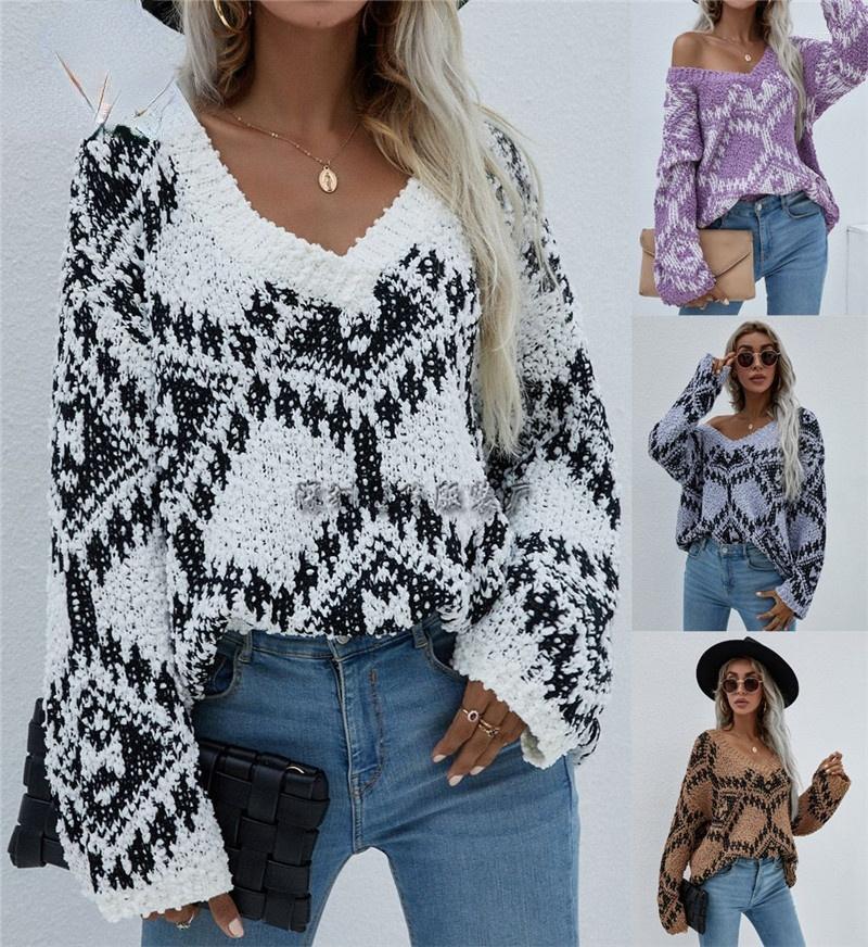Women' Sweaters Spring And Autumn Color-blocking Stitching Design Fringed Sweater Fashion Women' V-neck Long-sleeved Casual Loose
Women' Sweaters Spring And Autumn Color-blocking Stitching Design Fringed Sweater Fashion Women' V-neck Long-sleeved Casual Loose