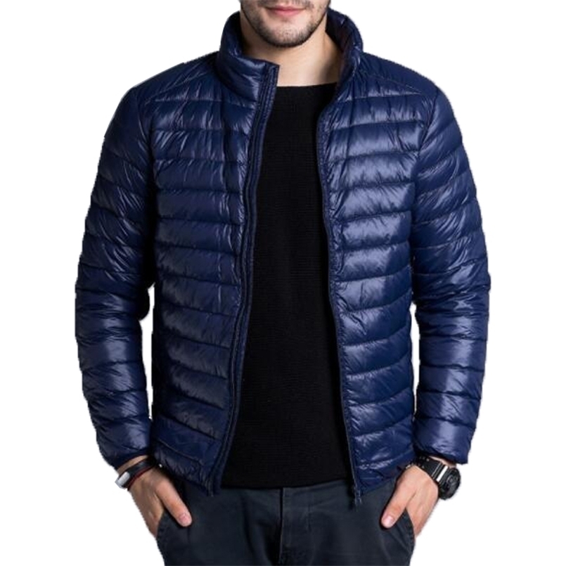 Men' Down Parkas Jacket Men Casual Spring Autumn Winter Stand Collar Fashion Warm Coat Mens Ultra Light Thin White Duck Jackets 4XL 221108, Blue
Men' Down Parkas Jacket Men Casual Spring Autumn Winter Stand Collar Fashion Warm Coat Mens Ultra Light Thin White Duck Jackets 4XL 221108, Blue