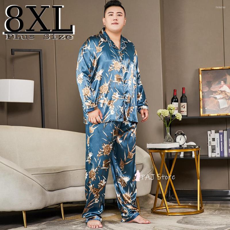 Men's Sleepwear Men Pajamas Set Silk Satin Long Sleeve Autumn Homewear Home Suit Super Large Size 5XL-8XL Top Pyjamas Sleep Pijama, 809
Men's Sleepwear Men Pajamas Set Silk Satin Long Sleeve Autumn Homewear Home Suit Super Large Size 5XL-8XL Top Pyjamas Sleep Pijama, 809