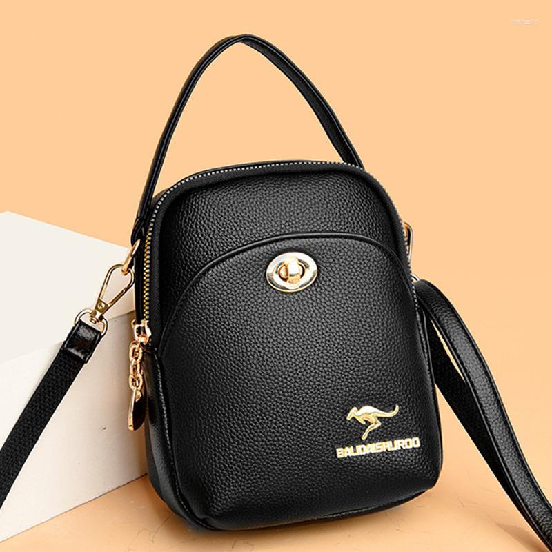 Evening Bags Fashion Handbag PU Leather Women's Small Shoulder Bag Ladies Purse Designer Cell Phone For Women Female Crossbody, Black