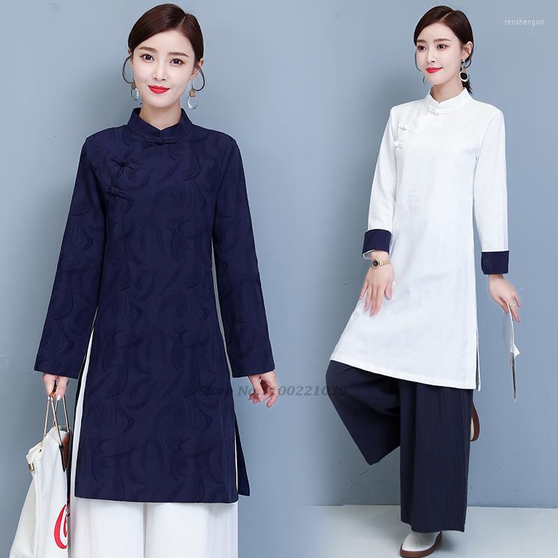 Ethnic Clothing 2022 Chinese Vintage Service Hanfu Set National Qipao Tops Pants Traditional Women Harajuku Ao Dai Vietnam Tang Suit
Ethnic Clothing 2022 Chinese Vintage Service Hanfu Set National Qipao Tops Pants Traditional Women Harajuku Ao Dai Vietnam Tang Suit