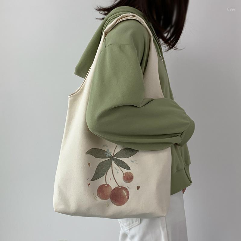 Duffel Bags Literature Cherry Print Tote High Capacity Open Shopping Bag Lady Canvas Shoulder Women Student Cotton Cloth Eco Shopper, Cherry bag
Duffel Bags Literature Cherry Print Tote High Capacity Open Shopping Bag Lady Canvas Shoulder Women Student Cotton Cloth Eco Shopper, Cherry bag