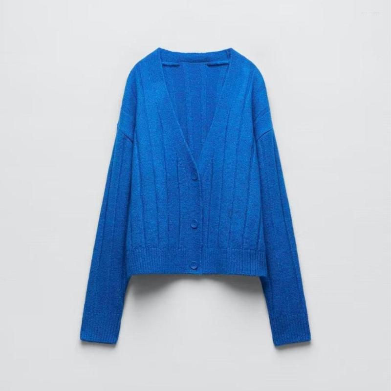 Women' Knits Autumn Fashion Women' Retro Casual Temperament Versatile Soft Waxy V-neck Long Sleeve Ribbed Knit Coat, Blue
Women' Knits Autumn Fashion Women' Retro Casual Temperament Versatile Soft Waxy V-neck Long Sleeve Ribbed Knit Coat, Blue