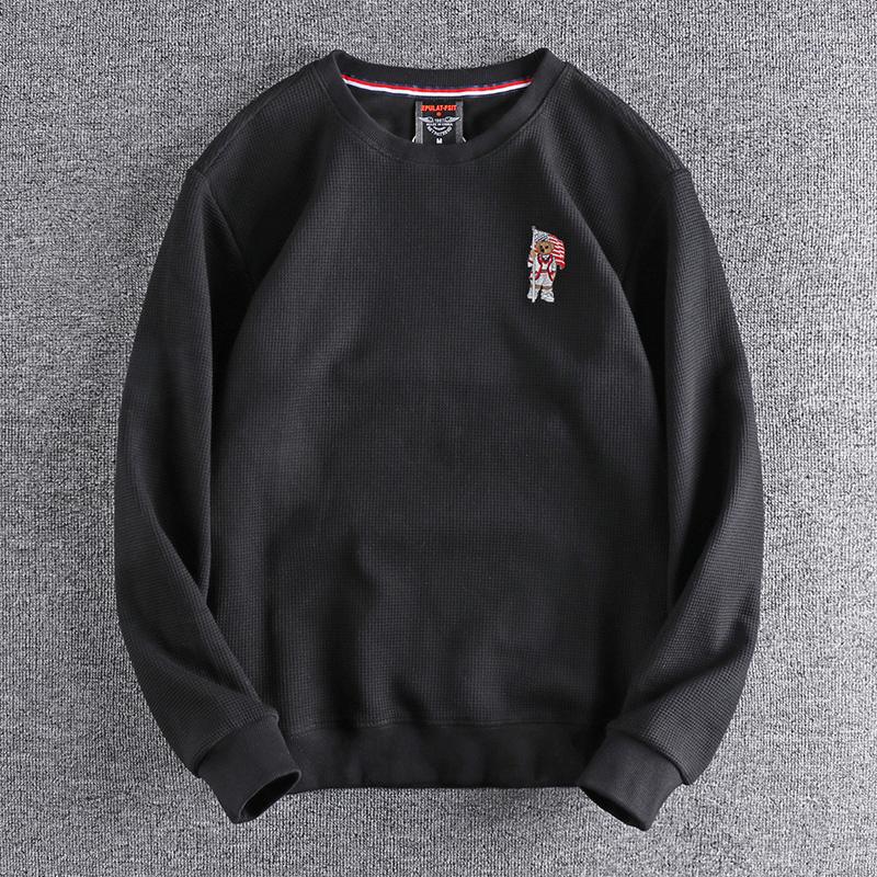 Men's Hoodies Autumn American Retro Long Sleeve Waffle Embroidery Sweatshirts Men's Pure Cotton Washed Pullover Knitted Casual Sportwear, Black
Men's Hoodies Autumn American Retro Long Sleeve Waffle Embroidery Sweatshirts Men's Pure Cotton Washed Pullover Knitted Casual Sportwear, Black