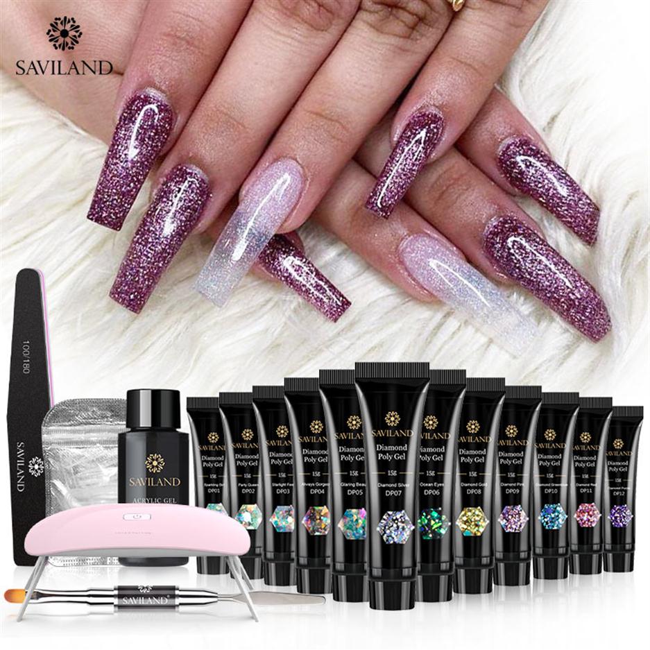SAVILAND Glitter Diamond Ploy Gel Set Acrylic UV Builder Gel Lacquer Gel Polish Long-lasting Soak Off Nail Art Design Kits285G
SAVILAND Glitter Diamond Ploy Gel Set Acrylic UV Builder Gel Lacquer Gel Polish Long-lasting Soak Off Nail Art Design Kits285G