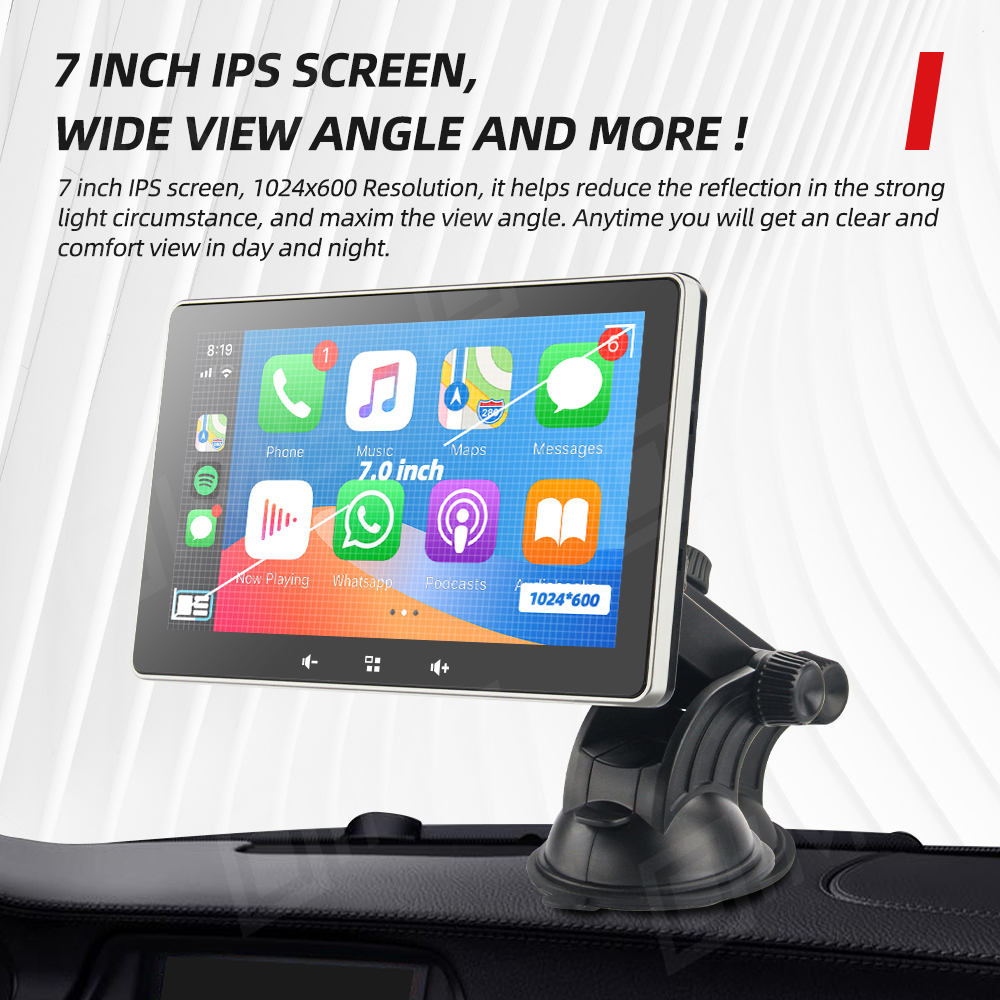 7 Inch Touch Screen Car Portable Wireless CarPlay Universal Android Auto Car Radio For Audi Benz Mazda Toyota For Netflix YouTub