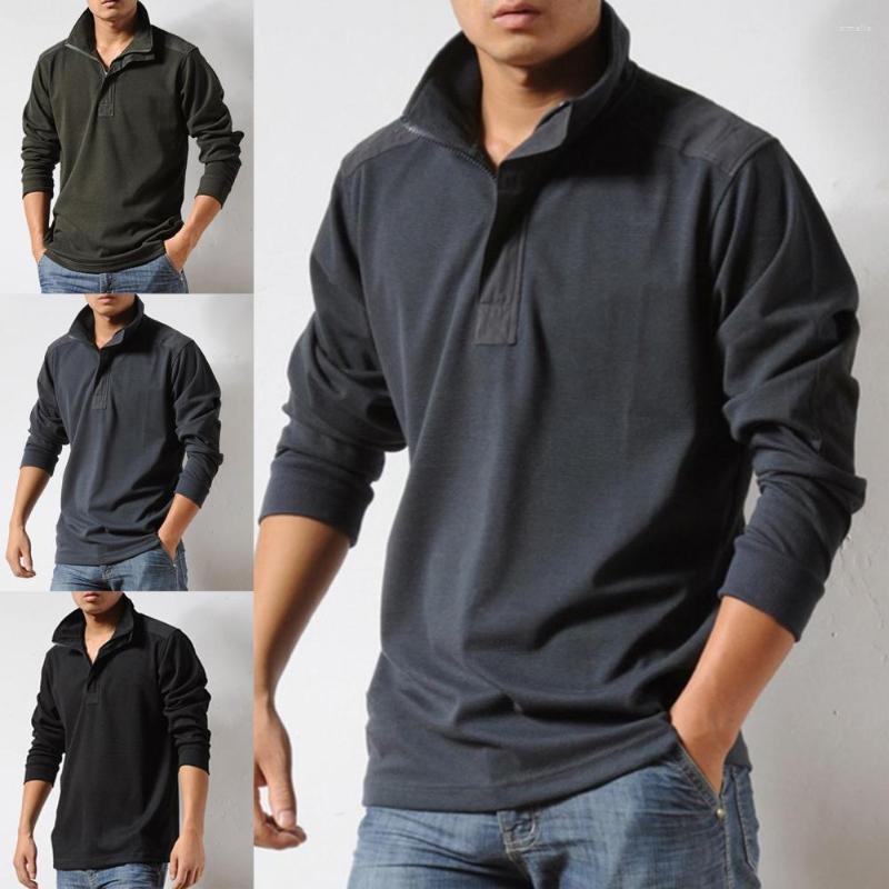 Men's Polos Stylish Men Polo Shirt Solid Color Stand Collar Loose Plus Size Business Casual Autumn Top Male Simple Leisure Daily Wear Tops, Black
Men's Polos Stylish Men Polo Shirt Solid Color Stand Collar Loose Plus Size Business Casual Autumn Top Male Simple Leisure Daily Wear Tops, Black