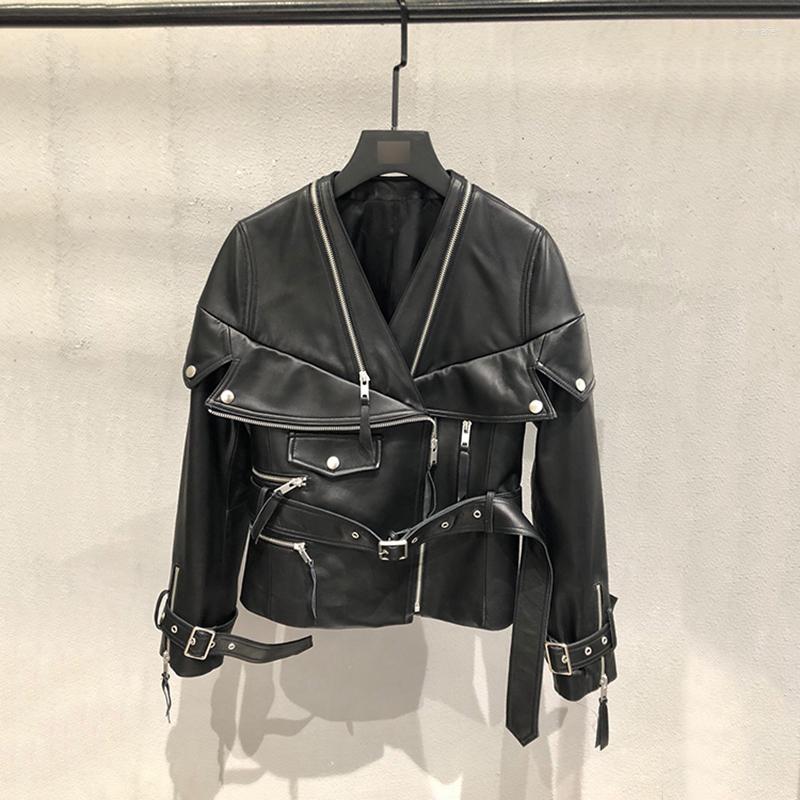 Women's Leather 2022 Style Jacket Women's Genuine Sheepskin Coats For Female Quality V Neck Slim Real Outwear, Black
Women's Leather 2022 Style Jacket Women's Genuine Sheepskin Coats For Female Quality V Neck Slim Real Outwear, Black
