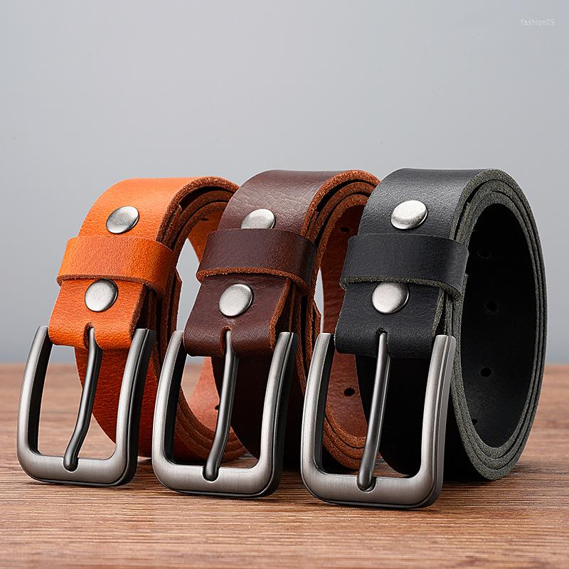 Belts 2022 Pin Buckle Belt Men's First Layer Cowhide Business Casual Genuine Leather, Black
Belts 2022 Pin Buckle Belt Men's First Layer Cowhide Business Casual Genuine Leather, Black
