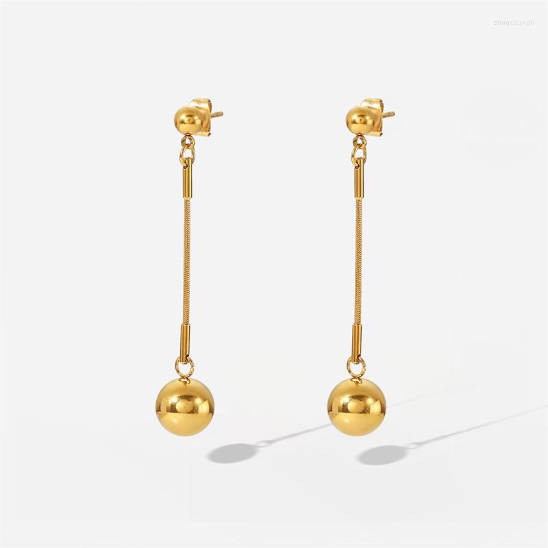 Dangle Earrings Youthway Stainless Steel Small Ball Pendant Stud For Women 18K PVD Plated Waterproof Jewelry Bijoux Ete Chic
Dangle Earrings Youthway Stainless Steel Small Ball Pendant Stud For Women 18K PVD Plated Waterproof Jewelry Bijoux Ete Chic