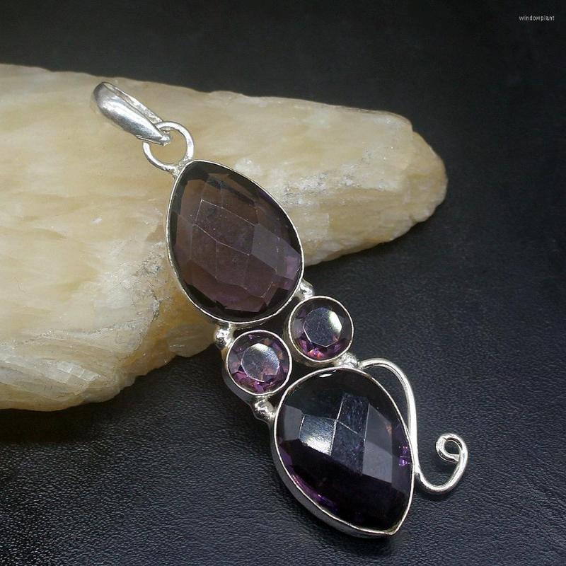 Pendant Necklaces Gemstonefactory Jewelry Big Promotion 925 Silver Dazzling Fashion Purple Amethyst Women Ladies Gifts Necklace 1244
Pendant Necklaces Gemstonefactory Jewelry Big Promotion 925 Silver Dazzling Fashion Purple Amethyst Women Ladies Gifts Necklace 1244