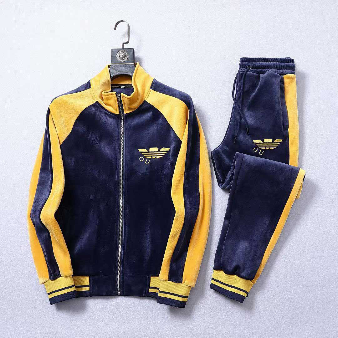 Fashion Designer Brand New Mens Tracksuits Men Suit Spring Autumn Men's Two-Piece Sportswear Casual Style Suits AF1G, Yellow
Fashion Designer Brand New Mens Tracksuits Men Suit Spring Autumn Men's Two-Piece Sportswear Casual Style Suits AF1G, Yellow