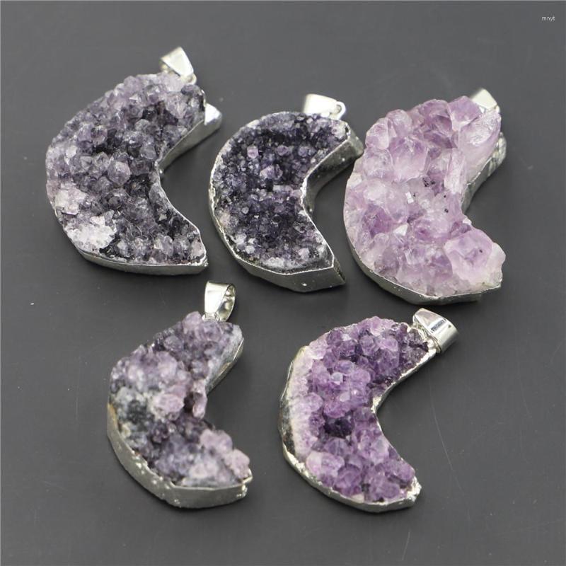 Pendant Necklaces Designer Natural Stone Druzy Cluster Heart Pendants Charm Amethyst Healing Crystals Necklace Women Jewelry Making 6PCS
Pendant Necklaces Designer Natural Stone Druzy Cluster Heart Pendants Charm Amethyst Healing Crystals Necklace Women Jewelry Making 6PCS