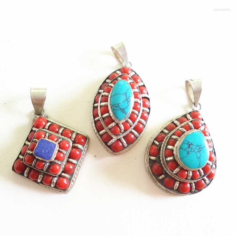 Pendant Necklaces Tibetan Jewelry Nepal Vintage Hand Pendants Inlay Colorful Beads Multi Designs TBP620
Pendant Necklaces Tibetan Jewelry Nepal Vintage Hand Pendants Inlay Colorful Beads Multi Designs TBP620