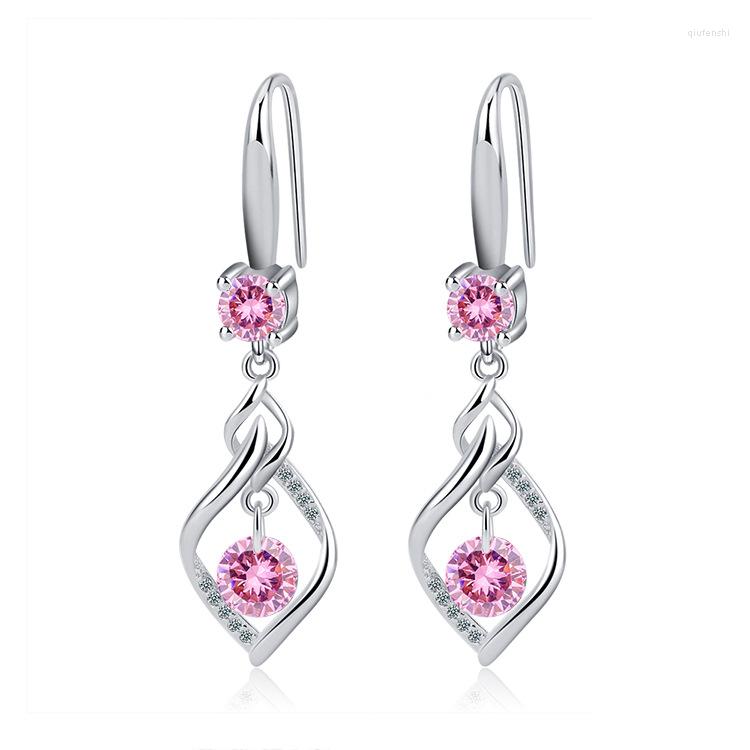 Dangle Earrings 925 Silver Small Fresh And Sweet Pink Zircon Hollow Geometric Are Cute Gifts For Girls
Dangle Earrings 925 Silver Small Fresh And Sweet Pink Zircon Hollow Geometric Are Cute Gifts For Girls