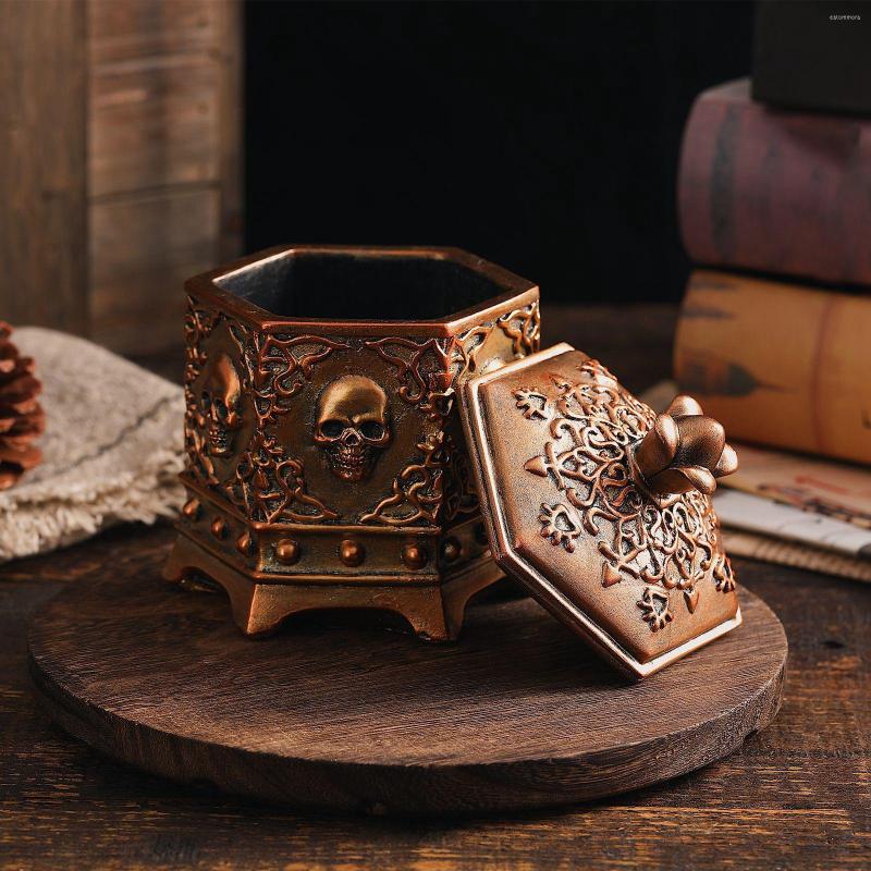 Jewelry Pouches Skull Box Halloween With Lid Gift For Women Girls Bronze Accessory Holder Keepsake Storage Earrings Display
Jewelry Pouches Skull Box Halloween With Lid Gift For Women Girls Bronze Accessory Holder Keepsake Storage Earrings Display