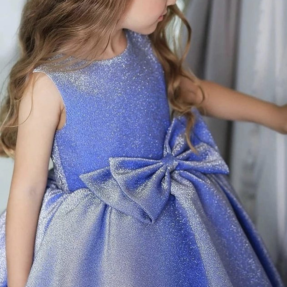 Girl's Pageant Dresses Little Toddler Pink Kids Ball Gown Floor Length Glitz Flower Girl Dress For Weddings Birthday Party Bow