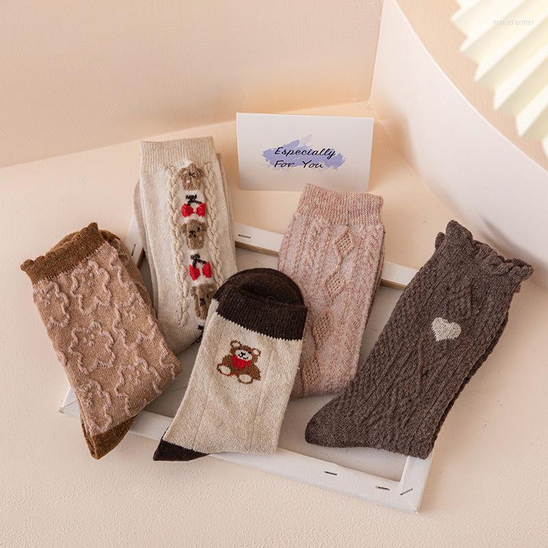 Women Socks 1 Pair Female Sock Woollen Cartoon Pattern Winter Sweet Little Bear Keeps Warm Comfortable Cute
Women Socks 1 Pair Female Sock Woollen Cartoon Pattern Winter Sweet Little Bear Keeps Warm Comfortable Cute