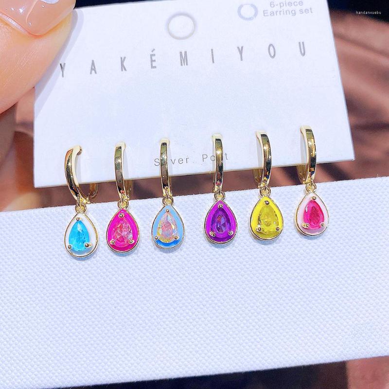 Dangle Earrings MIGGA 6pcs Multicolor Aurora Crystal Water Drop Set For Women Cubic Zircon Jewelry
Dangle Earrings MIGGA 6pcs Multicolor Aurora Crystal Water Drop Set For Women Cubic Zircon Jewelry
