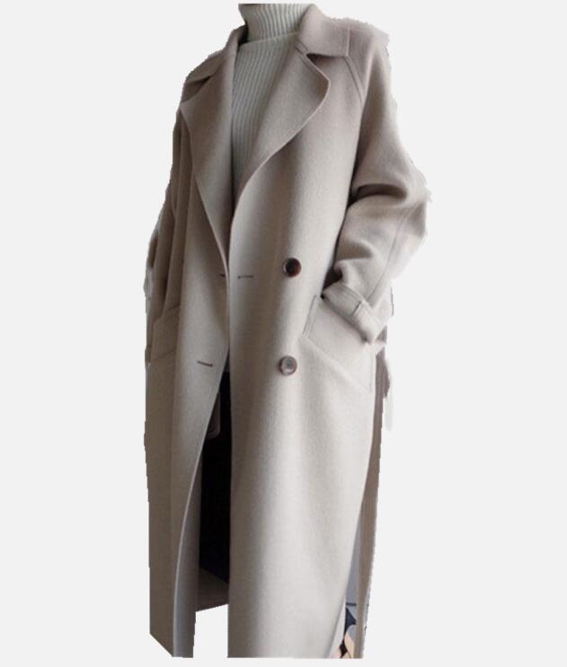 Winter Coat Women Wide Lapel Belt Pocket Wool BlendOversize Long Trench Outwear Wool, White
Winter Coat Women Wide Lapel Belt Pocket Wool BlendOversize Long Trench Outwear Wool, White