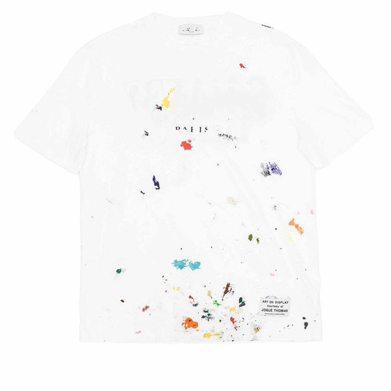 Men' T shirts European Fashion Brand Langfan Lanvi Co Branded with the Same Ink Splashing Letters Hand-painted Graffiti Printed Short Sleeved T-shirt for, White
Men' T shirts European Fashion Brand Langfan Lanvi Co Branded with the Same Ink Splashing Letters Hand-painted Graffiti Printed Short Sleeved T-shirt for, White