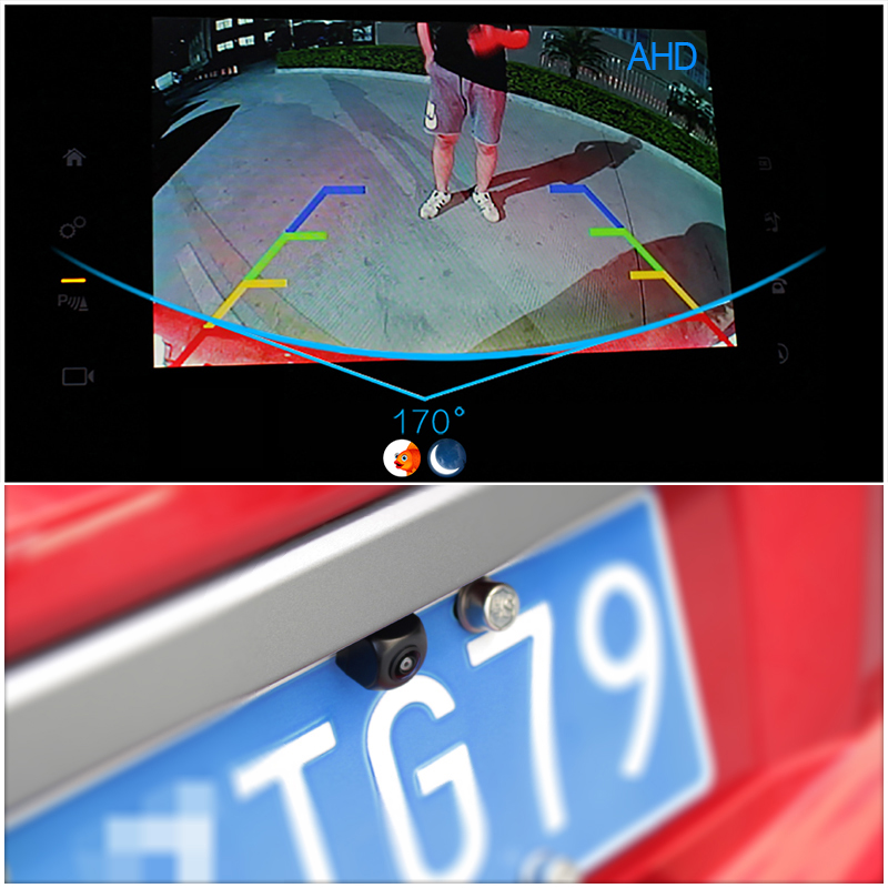 5 inch AHD Monitor 1920x1080P Fish Eyes Starlight Night Vision Vehicle Reverse Camera Car Universal Camera