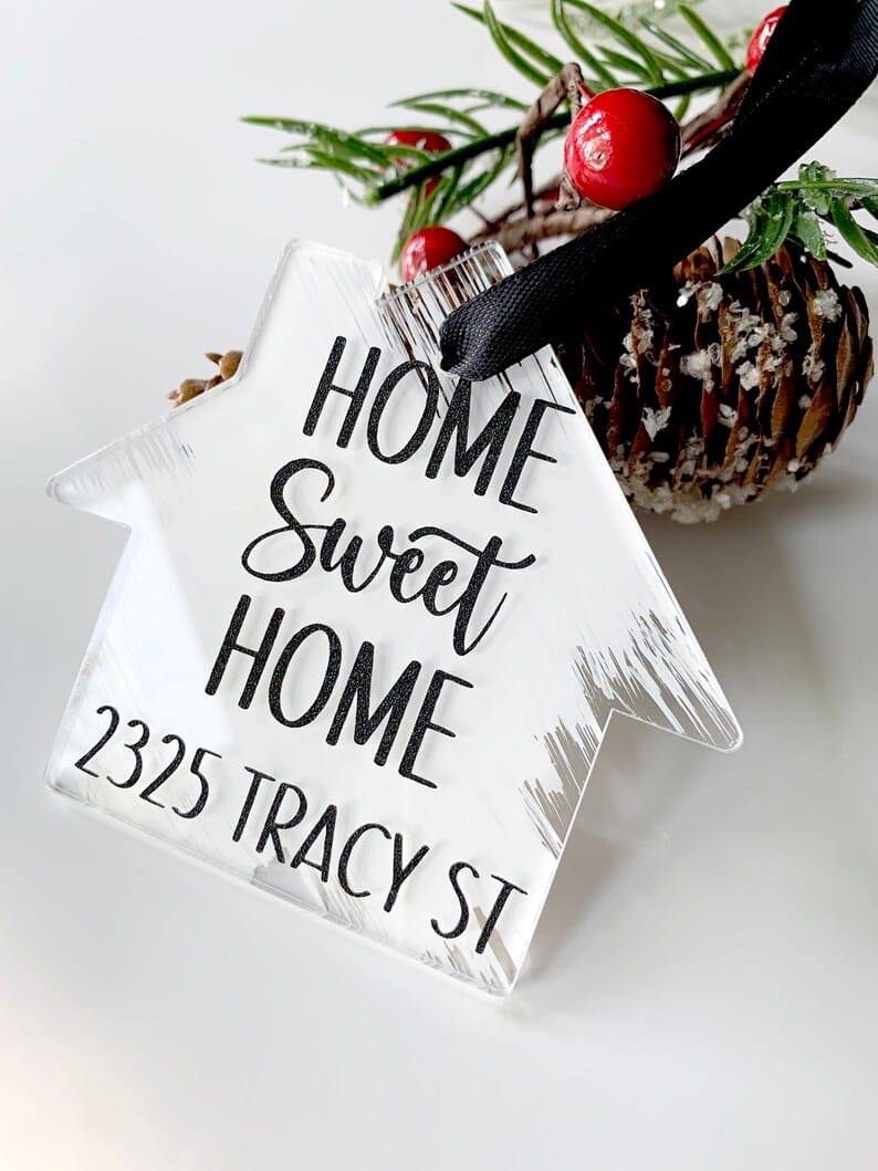 3inch Transparent Clear Circle Christmas Hangtag DIY Blank Round Acrylic Xmas Tree Ornaments Pendant