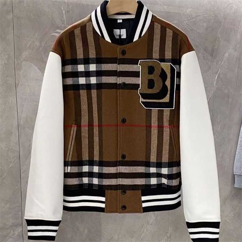 burbrerys men jackets coats 2022FWBBR new autumn spring patchwork leather plaid baseball jacket plaid men's and women's jacket thickened coat ins fashion FTEO, Picture color quality version
burbrerys men jackets coats 2022FWBBR new autumn spring patchwork leather plaid baseball jacket plaid men's and women's jacket thickened coat ins fashion FTEO, Picture color quality version