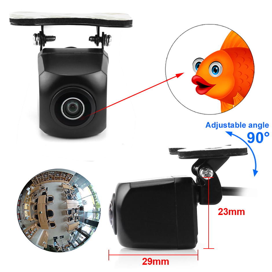5 inch AHD Monitor 1920x1080P Fish Eyes Starlight Night Vision Vehicle Reverse Camera Car Universal Camera
