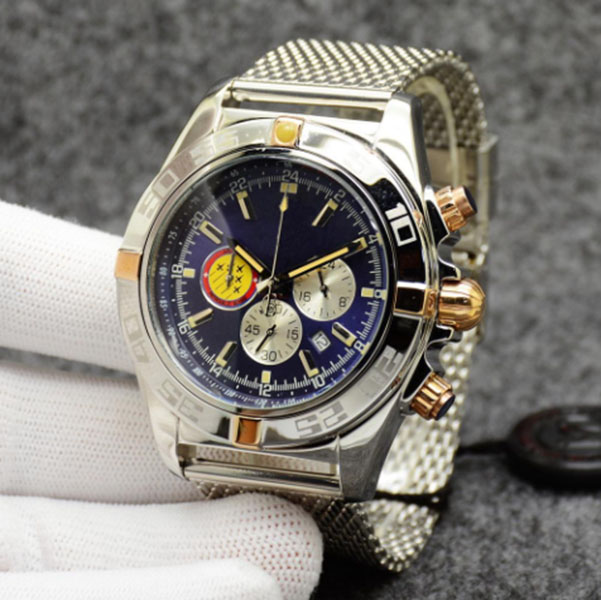 Luxury Quartz Watch Men's Chronograph Patrouille Air Gold Stainless Steel Navitimer Two Tone Blue Dial 50TH ANNIVERSARY Wristwatches Christmas Gift
Luxury Quartz Watch Men's Chronograph Patrouille Air Gold Stainless Steel Navitimer Two Tone Blue Dial 50TH ANNIVERSARY Wristwatches Christmas Gift