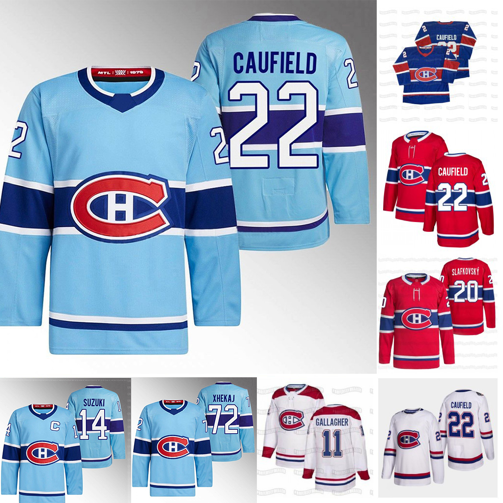 

22 Cole Caufield 2022-23 Canadiens Jersey Nick Suzuki Sean Monahan Kirby Dach Arber Xhekaj Carey Price Anderson Gallagher Harris Sladkovsky, 2021 reverse retro