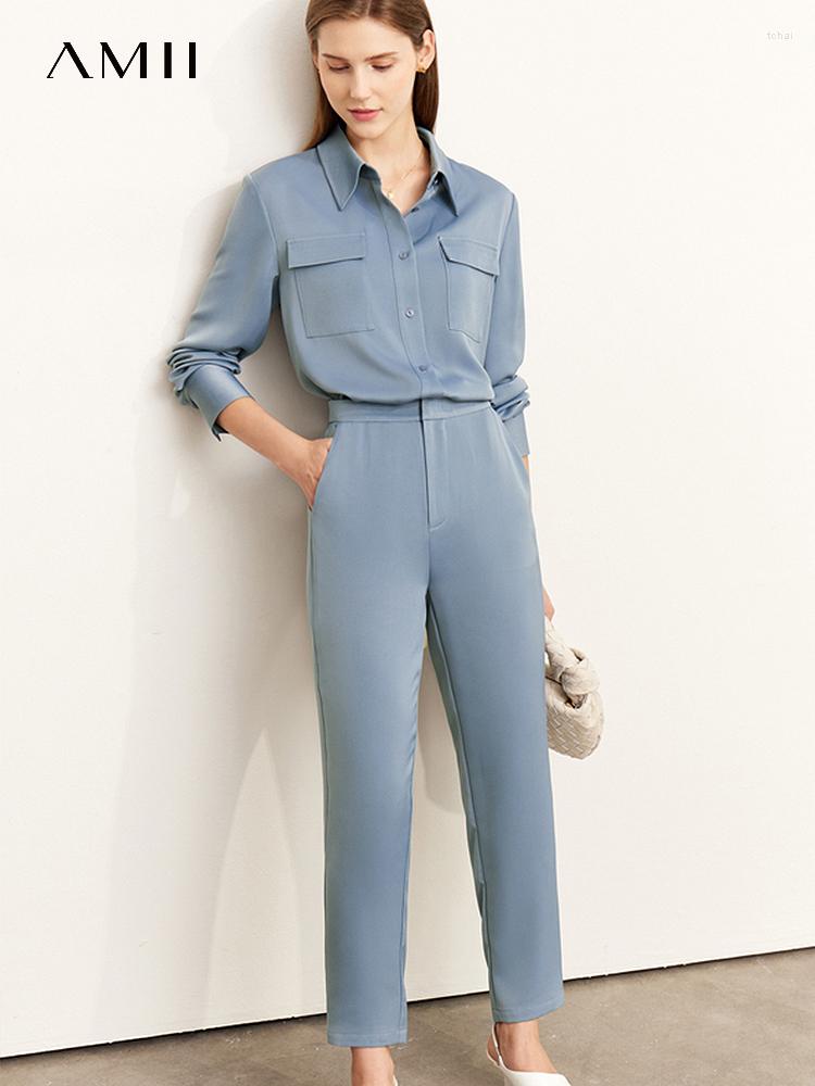 Women's Two Piece Pants AMII Minimalism 2022 Clothing Sets For Women Solid Elegant Shirts Fashion Office Lady Straight Leg Female 12240920, Gray blue (pants)
Women's Two Piece Pants AMII Minimalism 2022 Clothing Sets For Women Solid Elegant Shirts Fashion Office Lady Straight Leg Female 12240920, Gray blue (pants)
